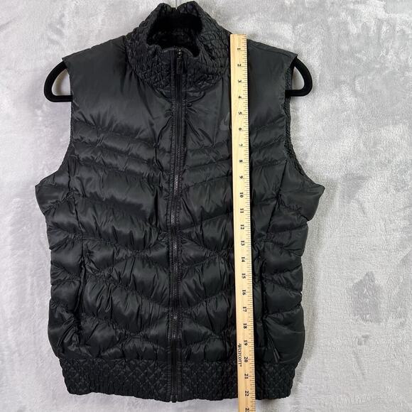 Nike Cascade Puffer Vest Women's Medium Black Goose Down Full Zip Athleisure - Picture 4 of 16